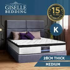 Giselle Mattress Queen Double King Single Bed Size Firm Foam Bonnell Spring 28cm