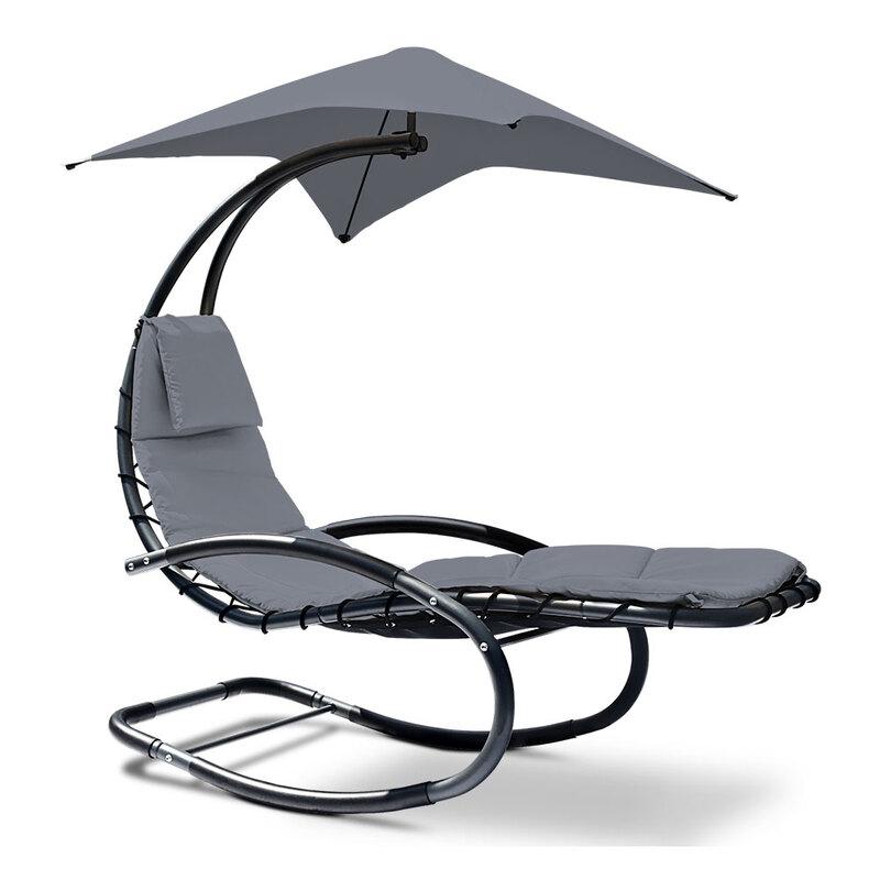 Gardeon Outdoor Sun Lounge Hanging Chair Canopy Garden Patio Furniture Cushion